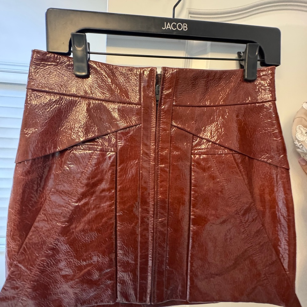 BNWT Alexander Wang Women's Brown Genuine Leather Skirt